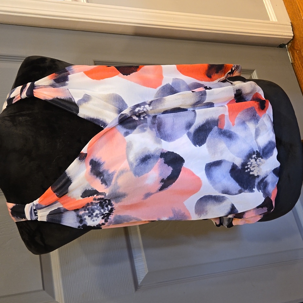 ICN faux wrap tank with sheer back.